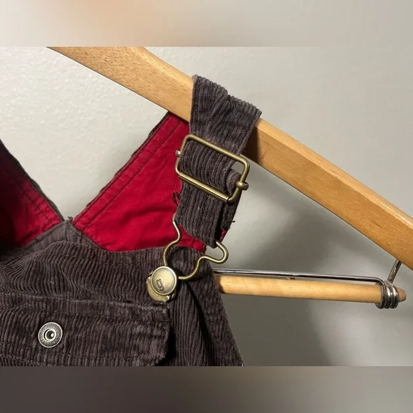 Y2K Vintage Dark Brown Corduroy Gymboree Overalls size 3T - Picture 9 of 9